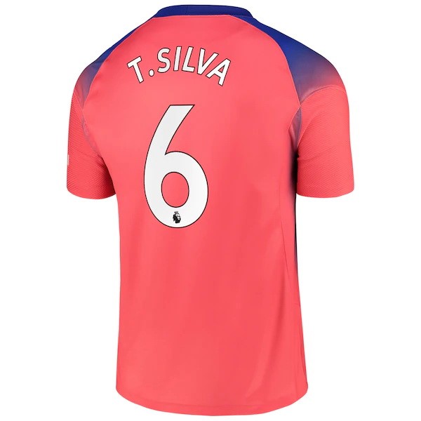 Maillot Football Chelsea NO.6 T. Silva Third 2020-21 Orange